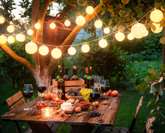 outdoor with string lights