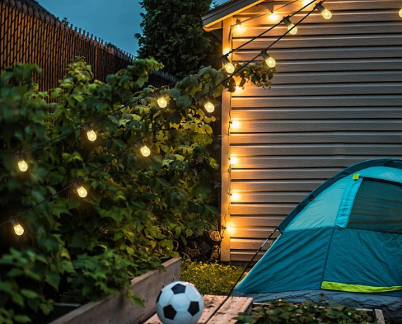 modern outdoor string lights